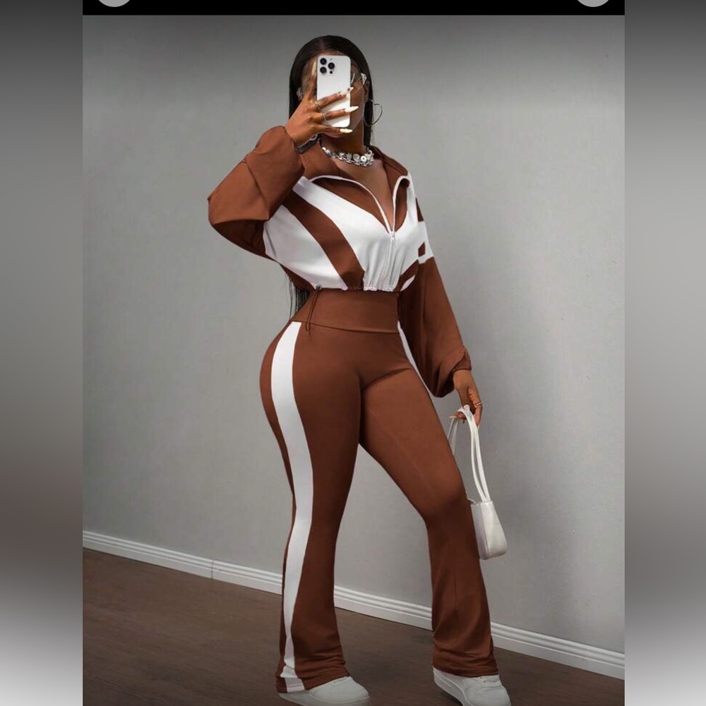 Unlisted Brown and White Jumpsuit